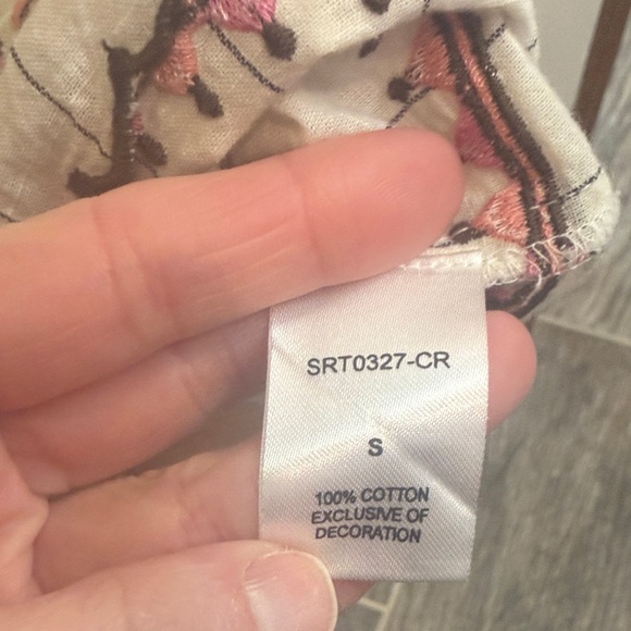 THML Embroidered Top, Small, Boho Cotton - Picture 11 of 16